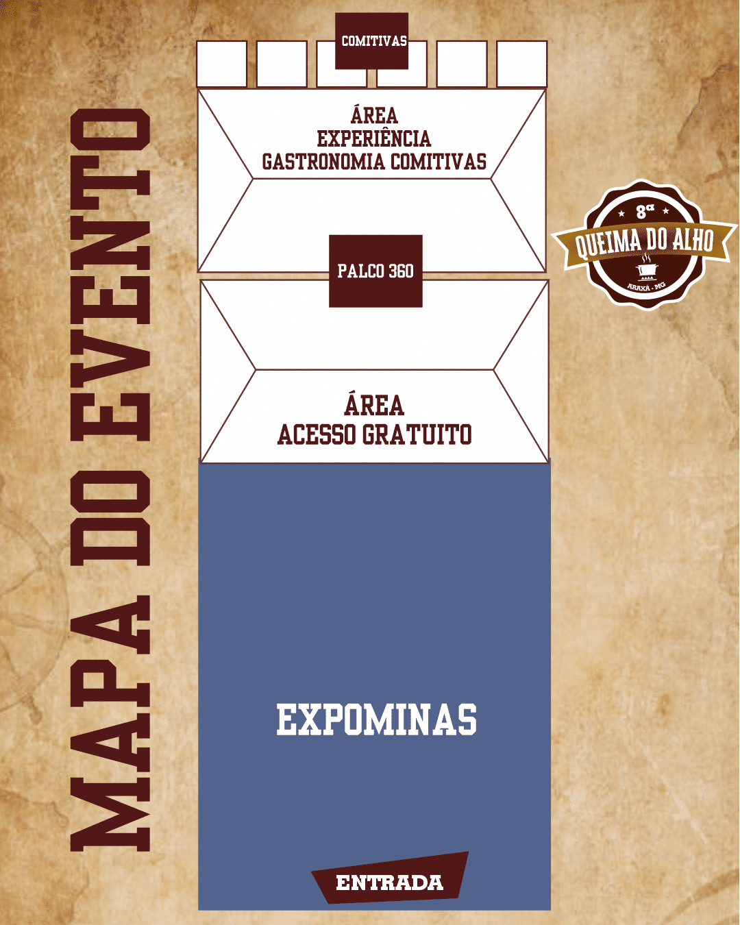 Mapa do Evento Queima do Alho